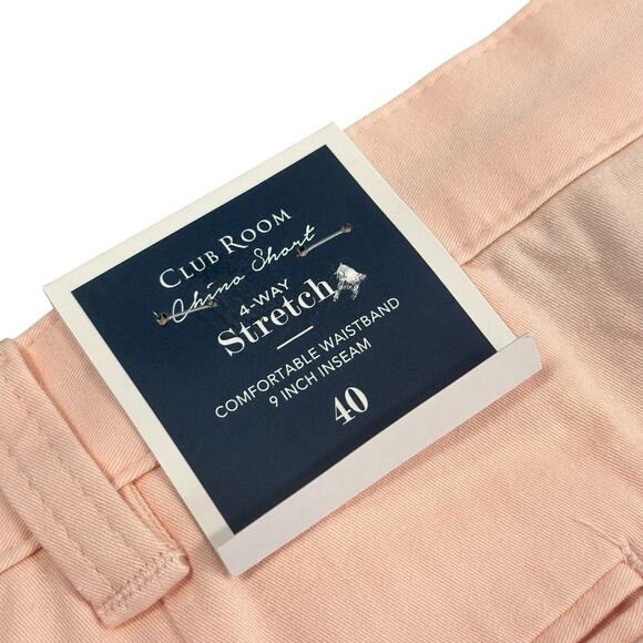 Club Room Men's Regular Fit 9" 4 Way Stretch Shorts Soft Shell Size 40 - Picture 6 of 6